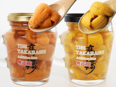 瓶塩水うに2本セット赤上60g・黄上60g